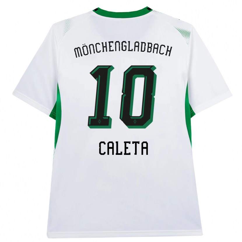 Danxen Enfant Maillot Ivan Caleta #10 Blanc Noir Vert Tenues Domicile 2026/27 T-Shirt