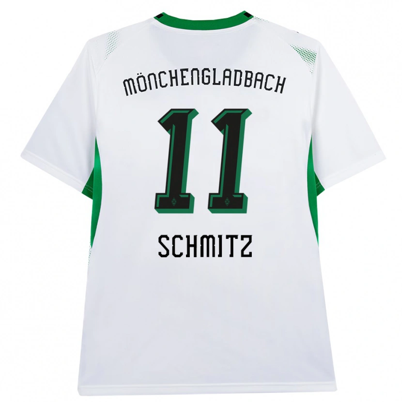 Danxen Enfant Maillot Louisa Schmitz #11 Blanc Noir Vert Tenues Domicile 2026/27 T-Shirt