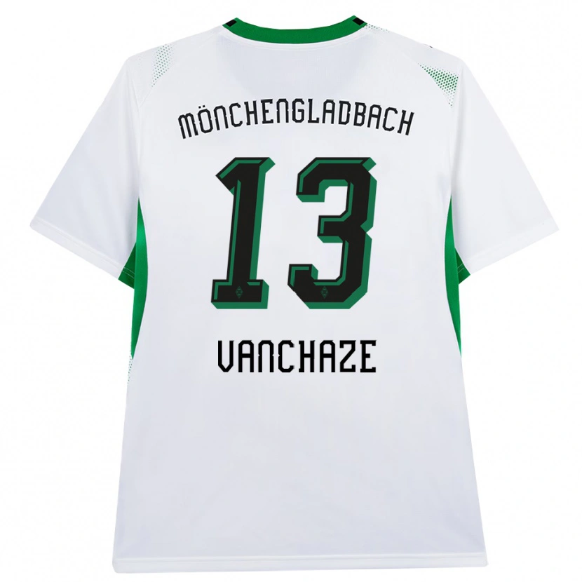 Danxen Enfant Maillot Charly Vanchaze #13 Blanc Noir Vert Tenues Domicile 2026/27 T-Shirt