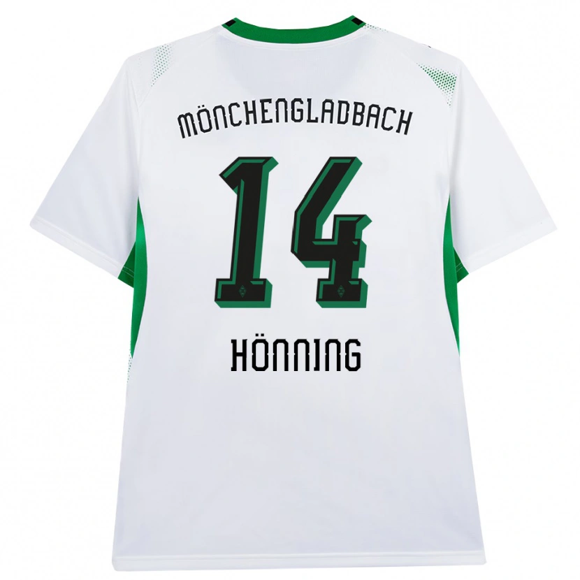 Danxen Enfant Maillot Louis Hönning #14 Blanc Noir Vert Tenues Domicile 2026/27 T-Shirt