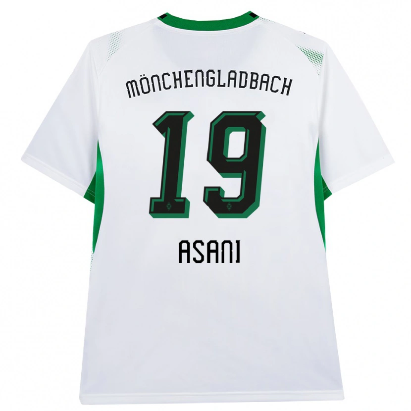 Danxen Enfant Maillot Aldrin Asani #19 Blanc Noir Vert Tenues Domicile 2026/27 T-Shirt