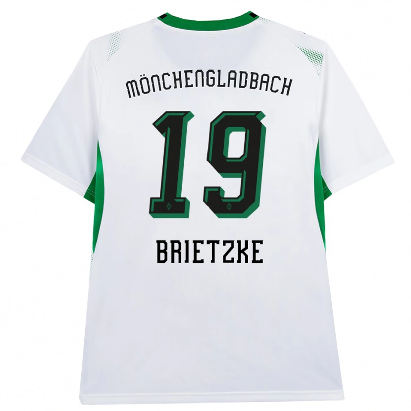 Danxen Enfant Maillot Yvonne Brietzke #19 Blanc Noir Vert Tenues Domicile 2026/27 T-Shirt