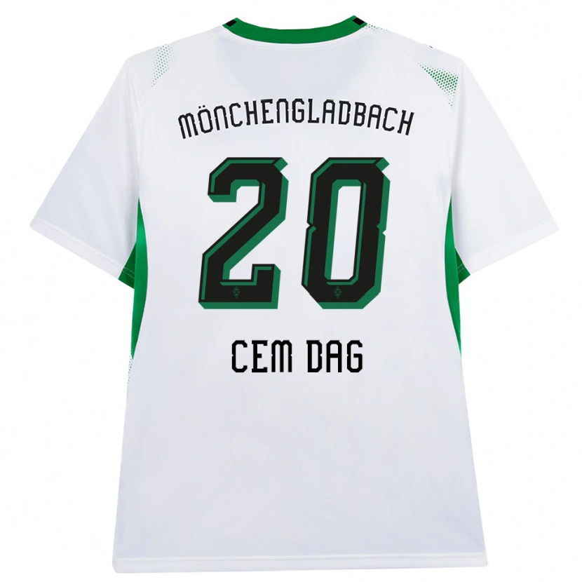 Danxen Enfant Maillot Cem Dag #20 Blanc Noir Vert Tenues Domicile 2026/27 T-Shirt