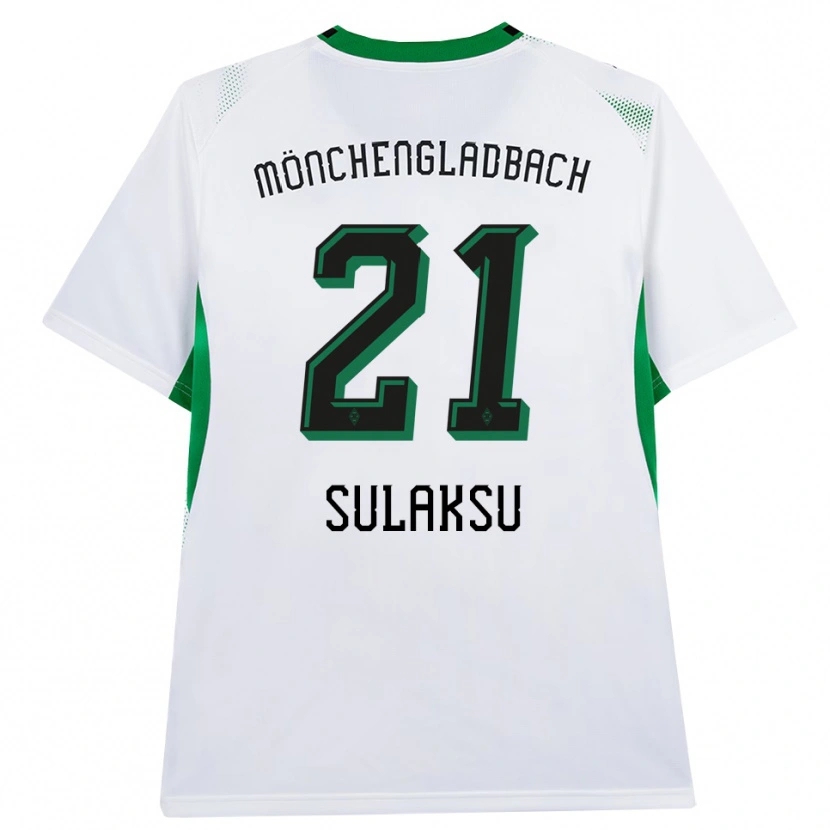 Danxen Enfant Maillot Ozan Sulaksu #21 Blanc Noir Vert Tenues Domicile 2026/27 T-Shirt