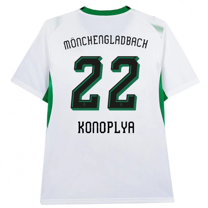 Danxen Enfant Maillot Yukhym Konoplya #22 Blanc Noir Vert Tenues Domicile 2026/27 T-Shirt