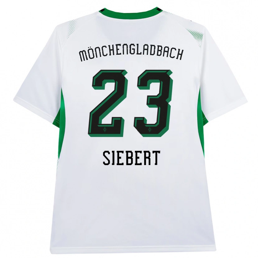 Danxen Enfant Maillot Marlon Siebert #23 Blanc Noir Vert Tenues Domicile 2026/27 T-Shirt