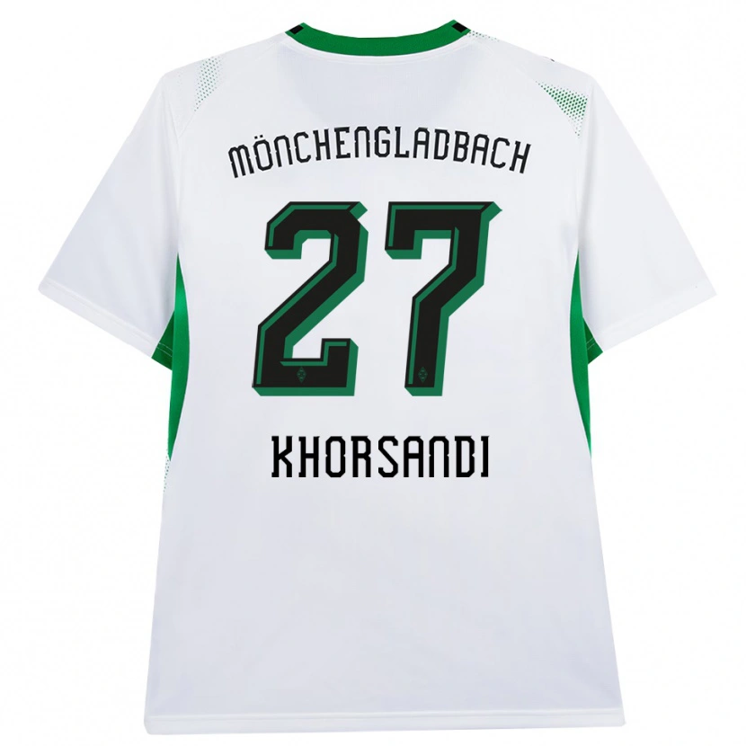 Danxen Enfant Maillot Radin Khorsandi #27 Blanc Noir Vert Tenues Domicile 2026/27 T-Shirt