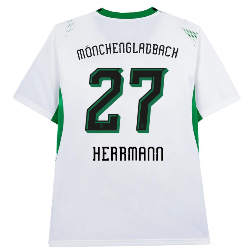 Danxen Enfant Maillot Michelle Herrmann #27 Blanc Noir Vert Tenues Domicile 2026/27 T-Shirt