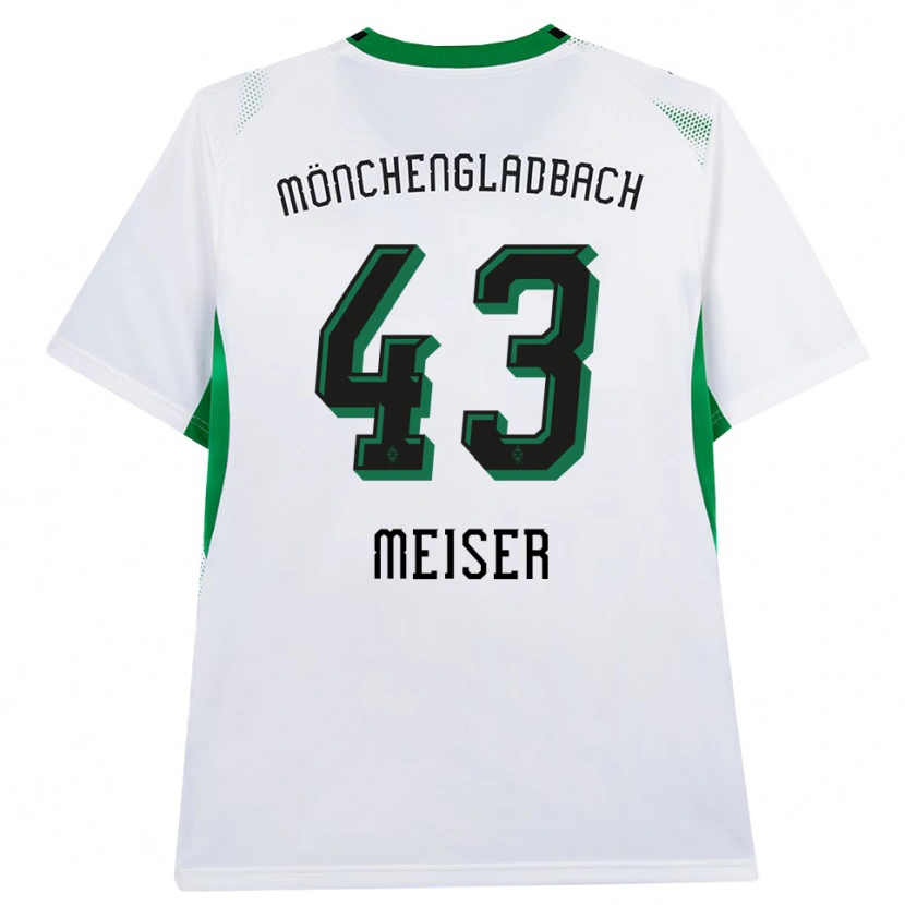 Danxen Enfant Maillot Tyler Meiser #43 Blanc Noir Vert Tenues Domicile 2026/27 T-Shirt