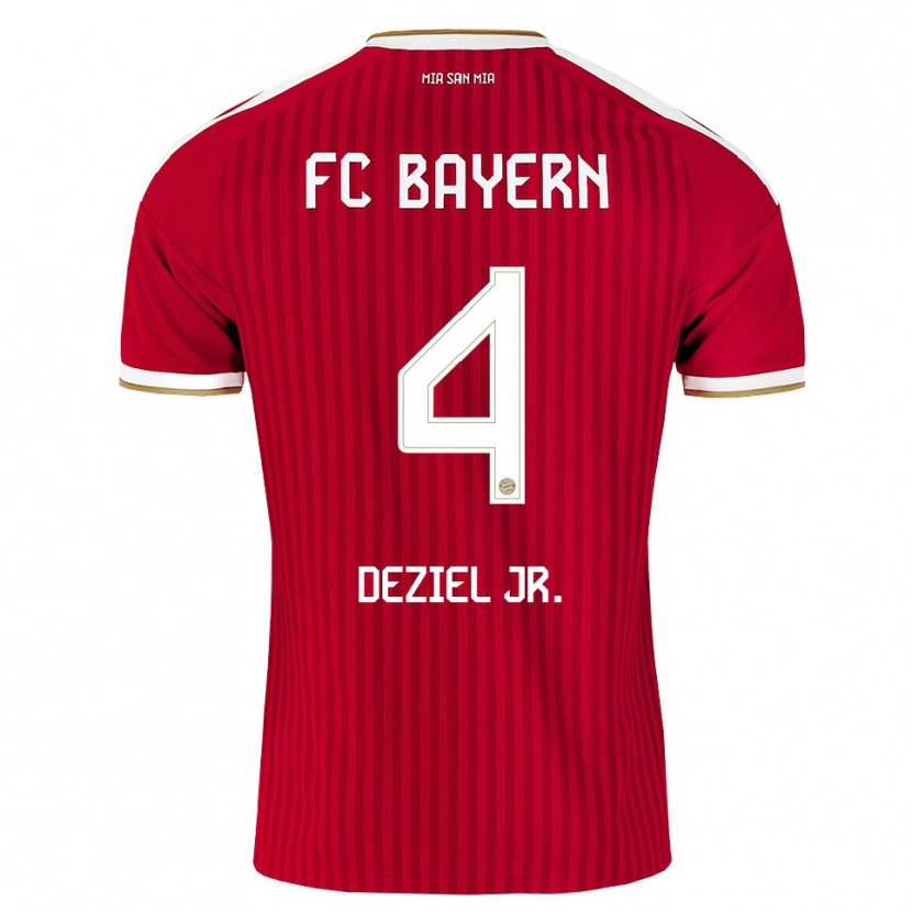 Danxen Enfant Maillot Robert Deziel Jr. #4 Rouge Blanc Bleu Tenues Domicile 2026/27 T-Shirt