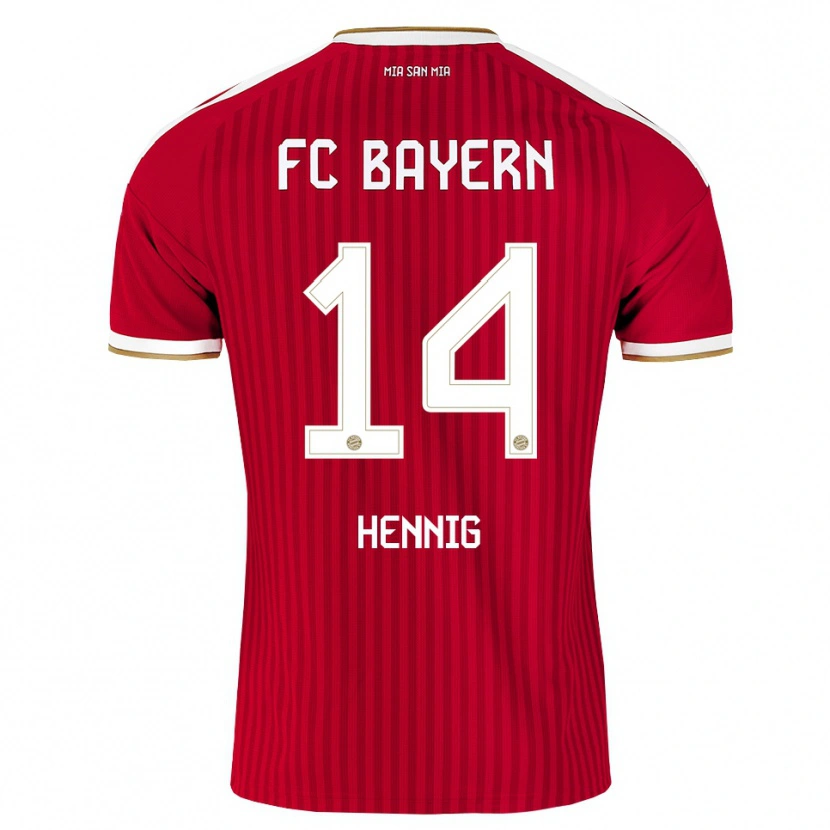 Danxen Enfant Maillot Maximilian Hennig #14 Rouge Blanc Bleu Tenues Domicile 2026/27 T-Shirt