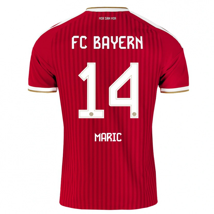 Danxen Enfant Maillot Matteo Maric #14 Rouge Blanc Bleu Tenues Domicile 2026/27 T-Shirt