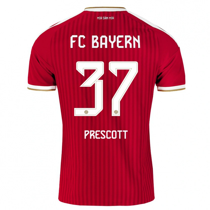 Danxen Enfant Maillot Leonard Prescott #37 Rouge Blanc Bleu Tenues Domicile 2026/27 T-Shirt