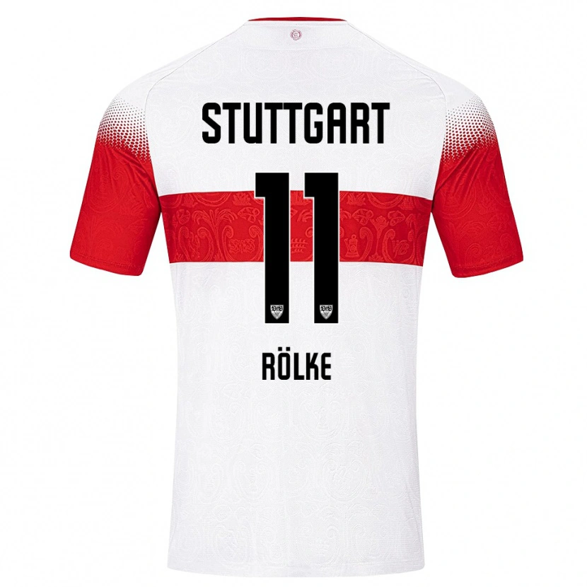 Danxen Enfant Maillot Oliver Rölke #11 Blanc Rouge Jaune Tenues Domicile 2026/27 T-Shirt