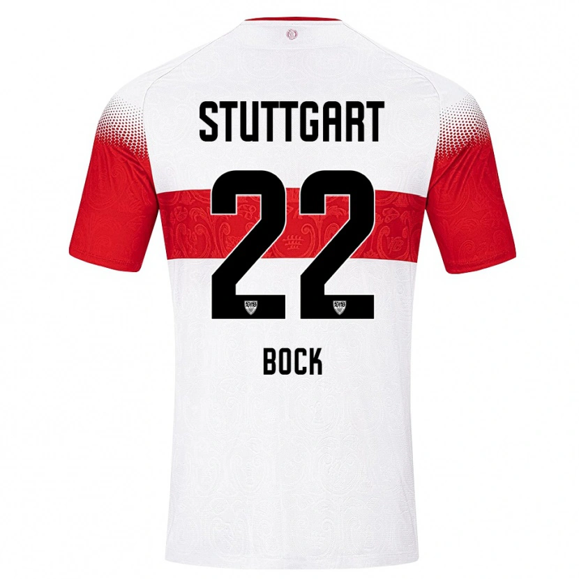 Danxen Enfant Maillot Julian Bock #22 Blanc Rouge Jaune Tenues Domicile 2026/27 T-Shirt