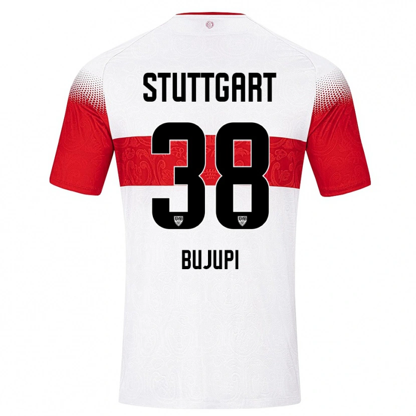 Danxen Enfant Maillot Eliot Bujupi #38 Blanc Rouge Jaune Tenues Domicile 2026/27 T-Shirt