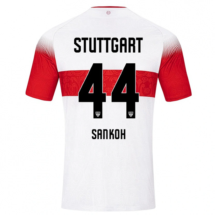 Danxen Enfant Maillot Mohamed Sankoh #44 Blanc Rouge Jaune Tenues Domicile 2026/27 T-Shirt