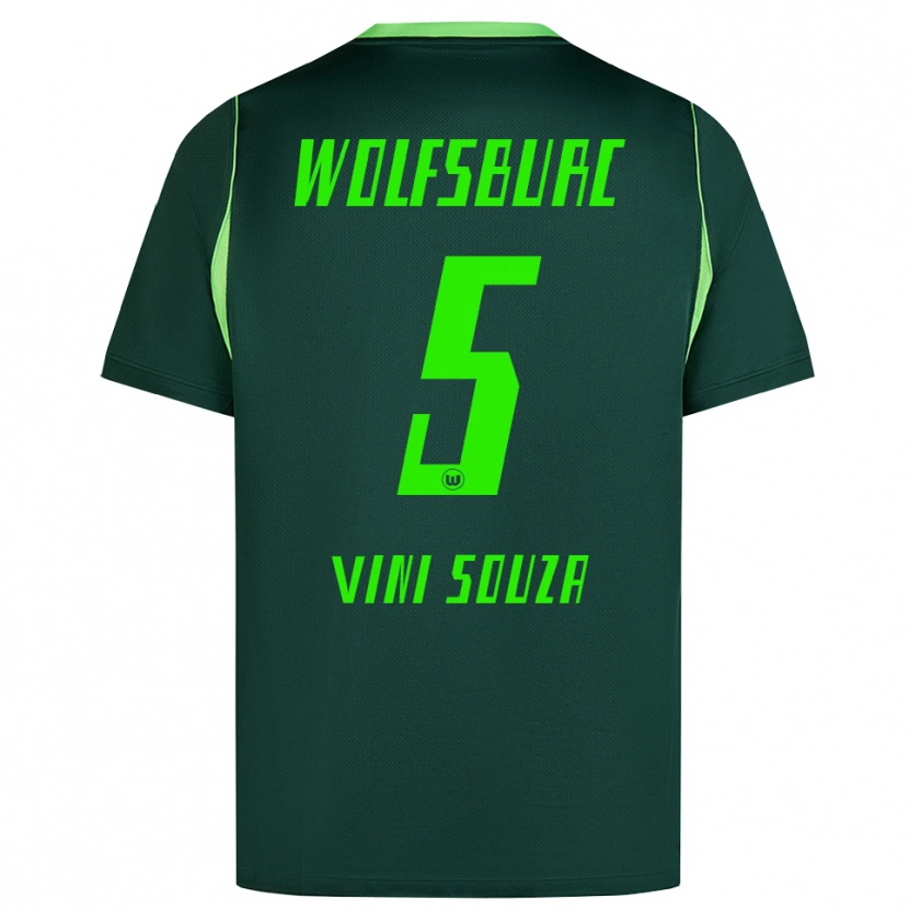 Danxen Enfant Maillot Vini Souza #5 Vert Foncé Blanc Tenues Domicile 2026/27 T-Shirt
