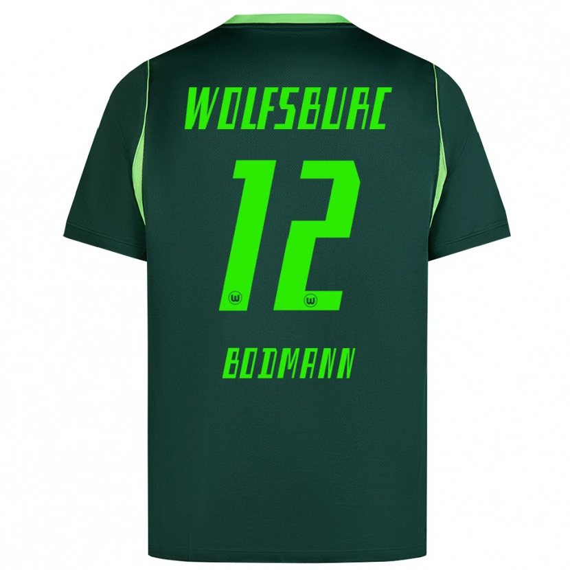 Danxen Enfant Maillot Michel Bodmann #12 Vert Foncé Blanc Tenues Domicile 2026/27 T-Shirt