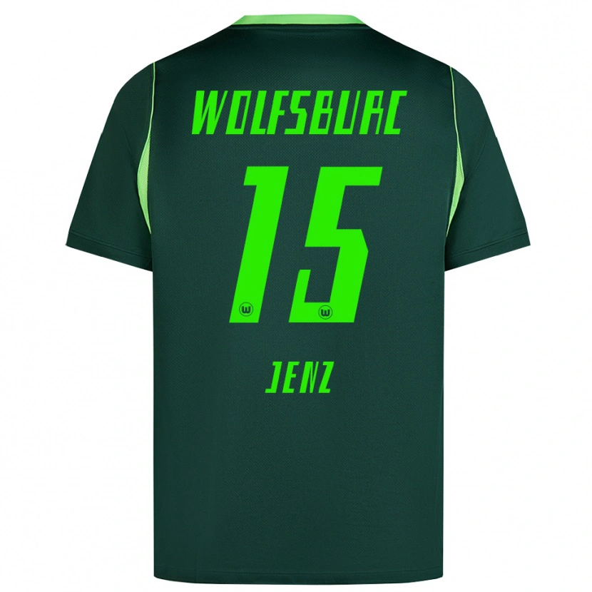 Danxen Enfant Maillot Moritz Jenz #15 Vert Foncé Blanc Tenues Domicile 2026/27 T-Shirt
