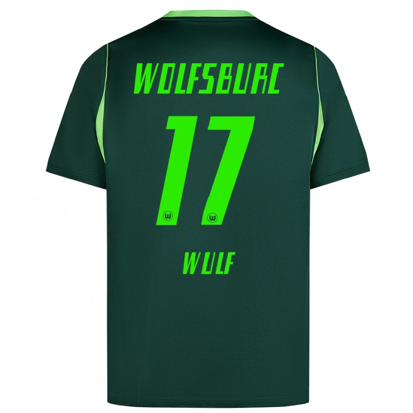 Danxen Enfant Maillot Diego Wulf #17 Vert Foncé Blanc Tenues Domicile 2026/27 T-Shirt