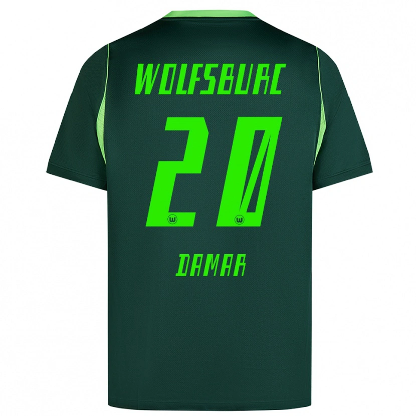 Danxen Enfant Maillot Muhammed Damar #20 Vert Foncé Blanc Tenues Domicile 2026/27 T-Shirt