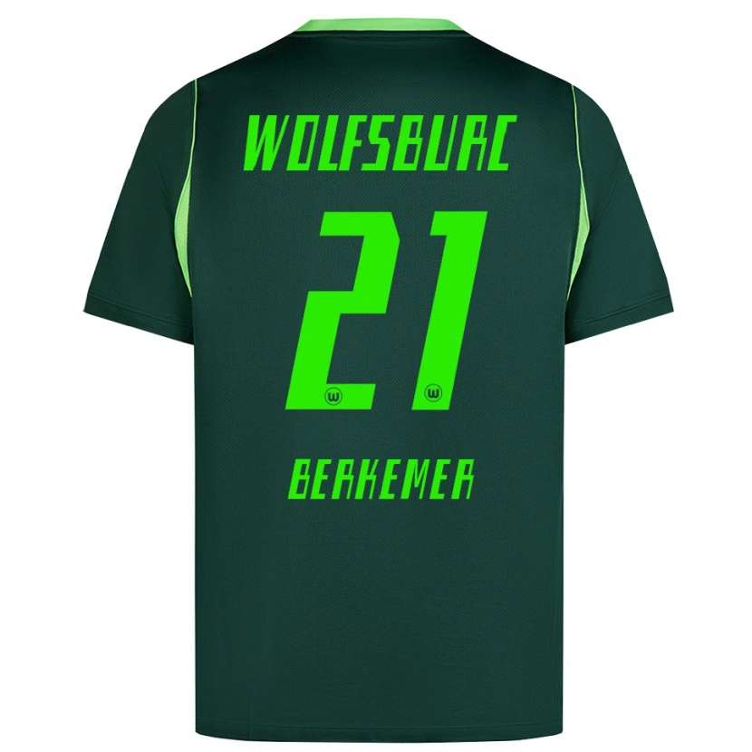 Danxen Enfant Maillot Melvin Berkemer #21 Vert Foncé Blanc Tenues Domicile 2026/27 T-Shirt