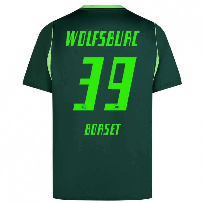 Danxen Enfant Maillot Anders Rønne Børset #39 Vert Foncé Blanc Tenues Domicile 2026/27 T-Shirt