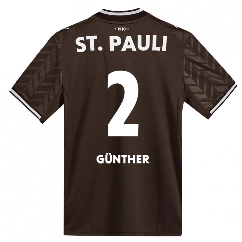 Danxen Enfant Maillot Luca Günther #2 Café Blanc Tenues Domicile 2026/27 T-Shirt