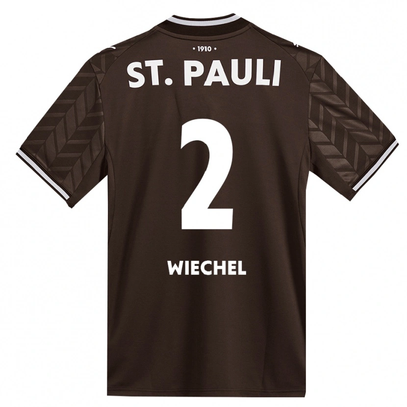Danxen Enfant Maillot Jan Wiechel #2 Café Blanc Tenues Domicile 2026/27 T-Shirt