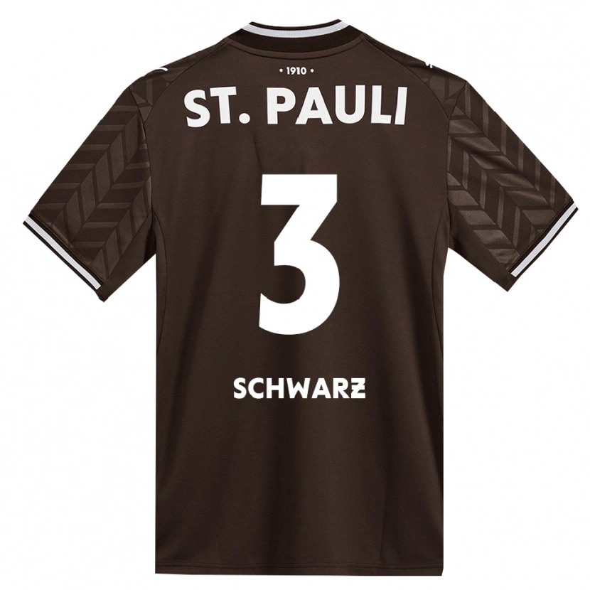 Danxen Enfant Maillot Jannick Schwarz #3 Café Blanc Tenues Domicile 2026/27 T-Shirt