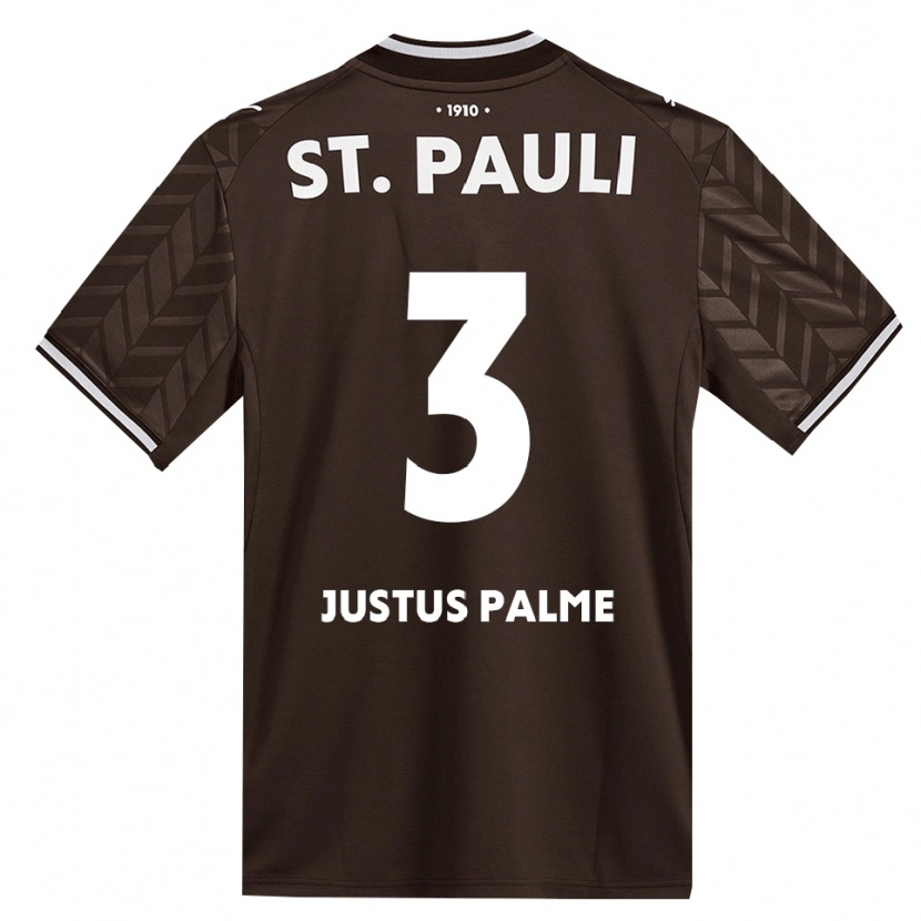Danxen Enfant Maillot Johannes Justus Palme #3 Café Blanc Tenues Domicile 2026/27 T-Shirt