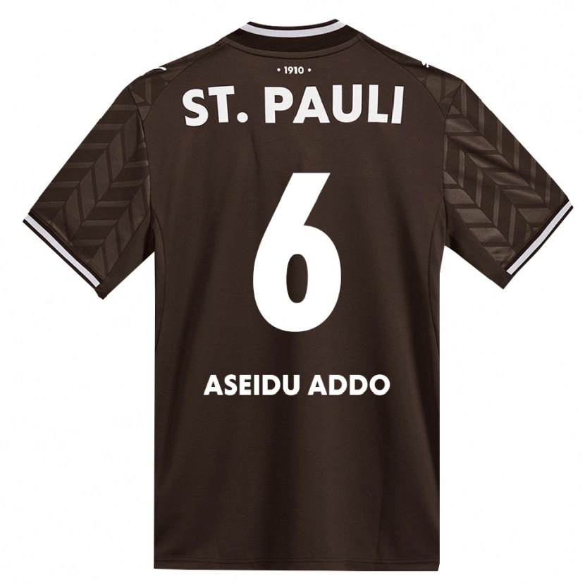 Danxen Enfant Maillot Joel Addo #6 Café Blanc Tenues Domicile 2026/27 T-Shirt