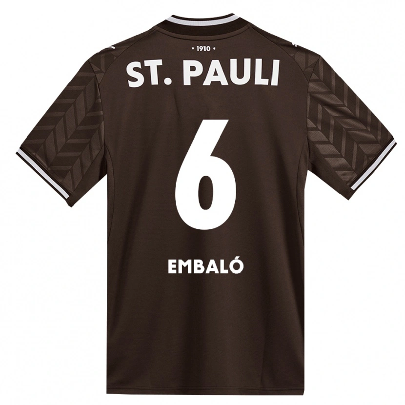 Danxen Enfant Maillot Diego Embaló #6 Café Blanc Tenues Domicile 2026/27 T-Shirt