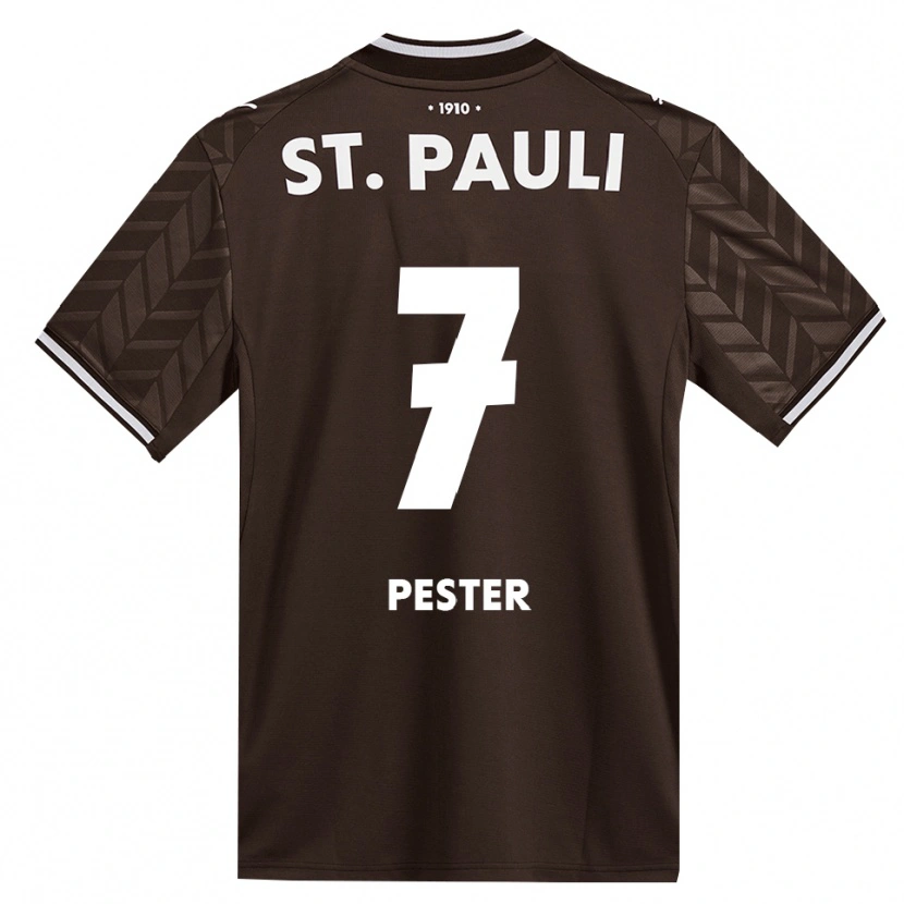 Danxen Enfant Maillot Gejon Pester #7 Café Blanc Tenues Domicile 2026/27 T-Shirt