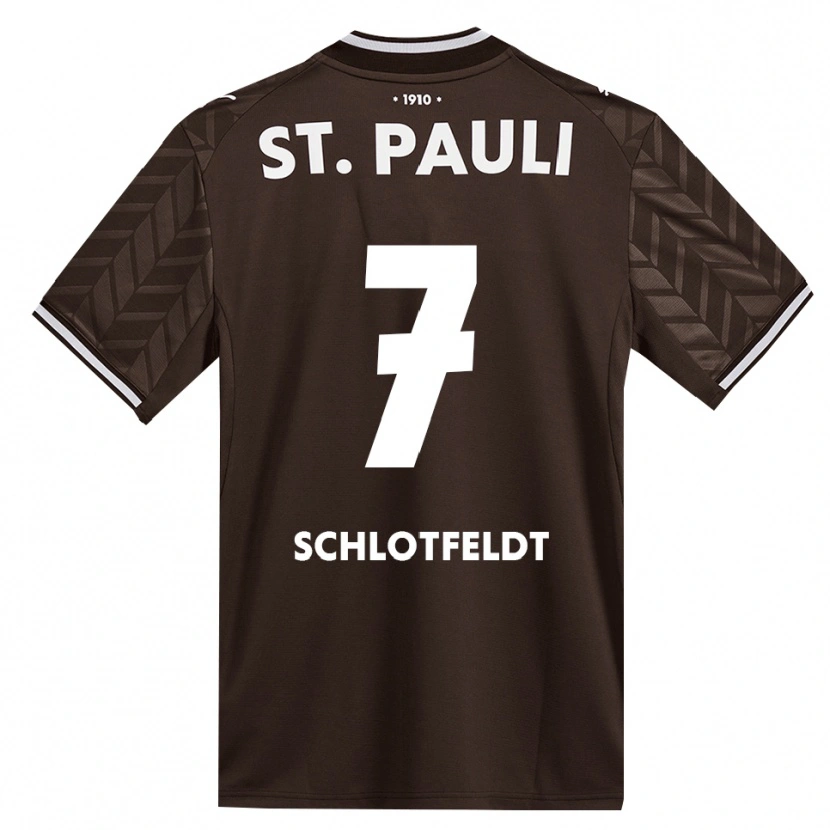Danxen Enfant Maillot Tim Schlotfeldt #7 Café Blanc Tenues Domicile 2026/27 T-Shirt