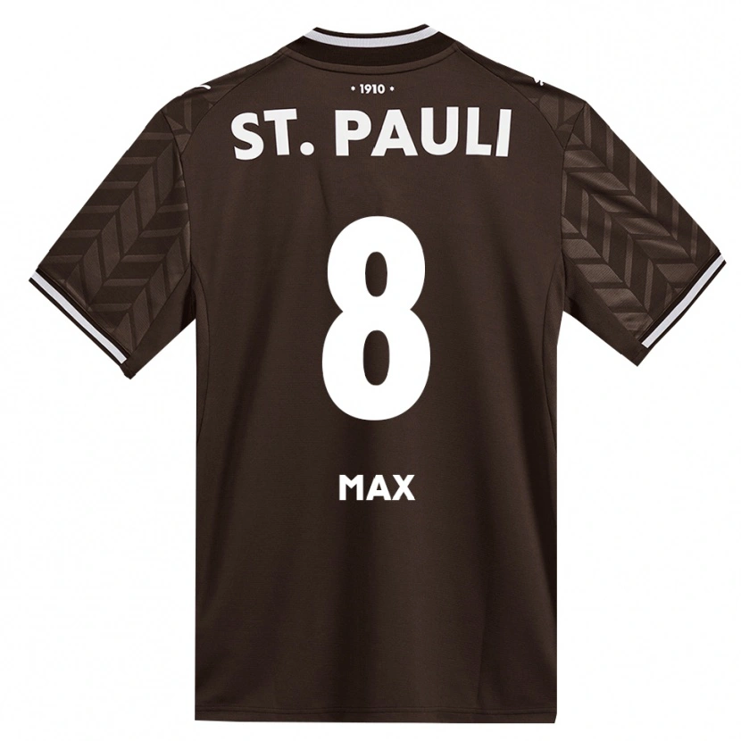 Danxen Enfant Maillot Max Herrmann #8 Café Blanc Tenues Domicile 2026/27 T-Shirt