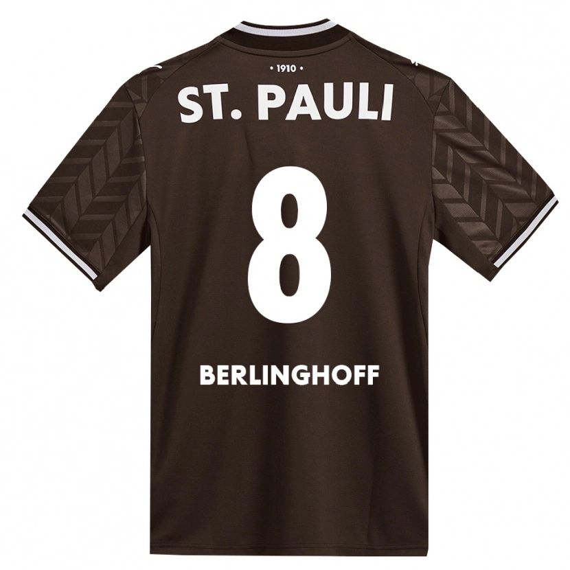 Danxen Enfant Maillot Marlene Berlinghoff #8 Café Blanc Tenues Domicile 2026/27 T-Shirt