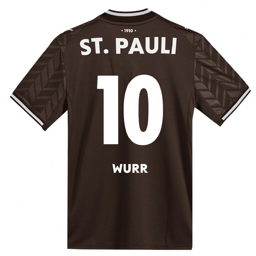 Danxen Enfant Maillot Hendrik Wurr #10 Café Blanc Tenues Domicile 2026/27 T-Shirt