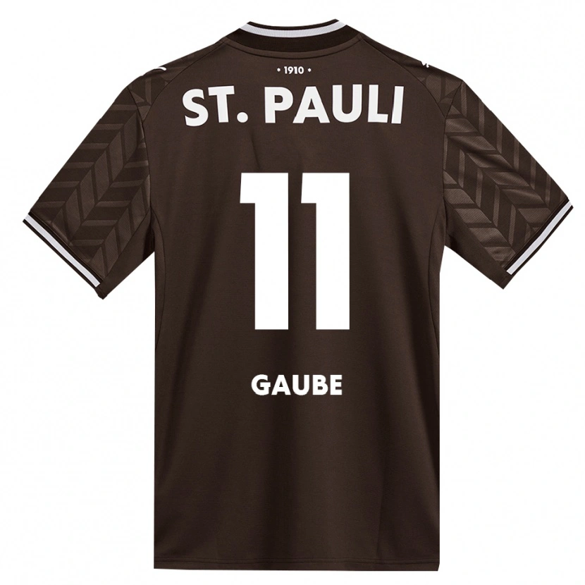 Danxen Enfant Maillot Bastian Gaube #11 Café Blanc Tenues Domicile 2026/27 T-Shirt