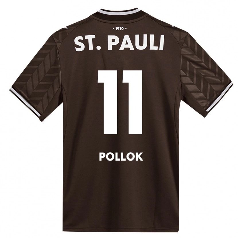 Danxen Enfant Maillot Jakob Pollok #11 Café Blanc Tenues Domicile 2026/27 T-Shirt