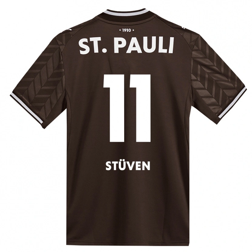 Danxen Enfant Maillot Max Stüven #11 Café Blanc Tenues Domicile 2026/27 T-Shirt