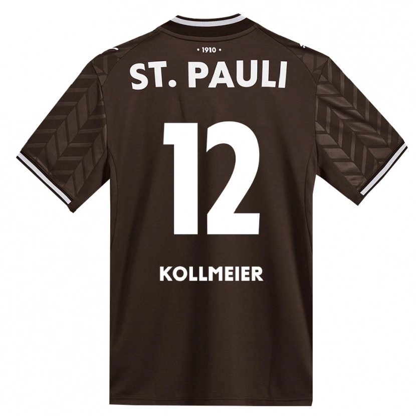 Danxen Enfant Maillot Anton Kollmeier #12 Café Blanc Tenues Domicile 2026/27 T-Shirt