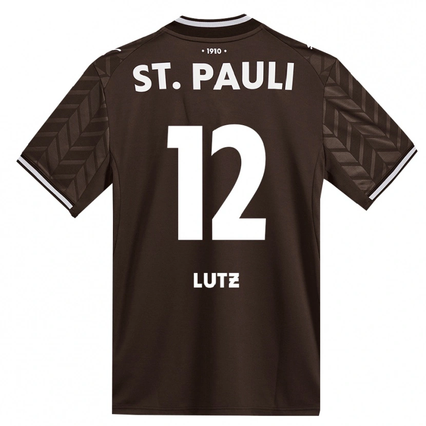 Danxen Enfant Maillot Josefin Lutz #12 Café Blanc Tenues Domicile 2026/27 T-Shirt