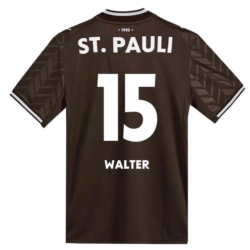 Danxen Enfant Maillot Marcel Walter #15 Café Blanc Tenues Domicile 2026/27 T-Shirt