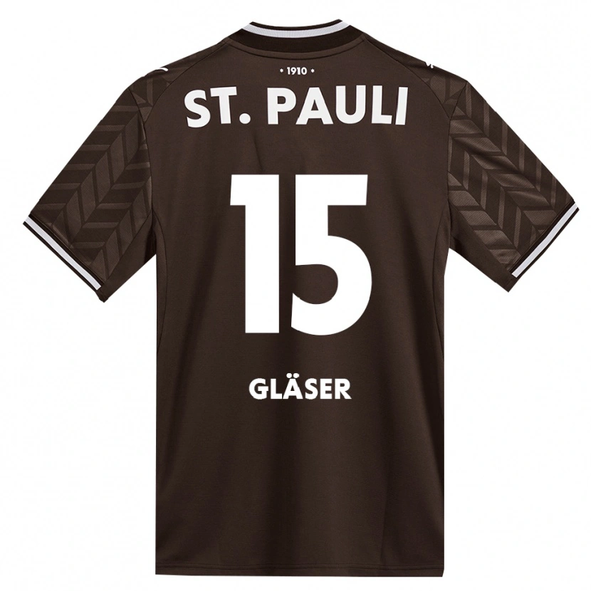 Danxen Enfant Maillot Julian Gläser #15 Café Blanc Tenues Domicile 2026/27 T-Shirt