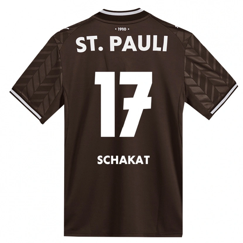 Danxen Enfant Maillot Julian Schakat #17 Café Blanc Tenues Domicile 2026/27 T-Shirt