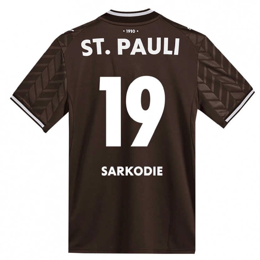 Danxen Enfant Maillot Joel Sarkodie #19 Café Blanc Tenues Domicile 2026/27 T-Shirt
