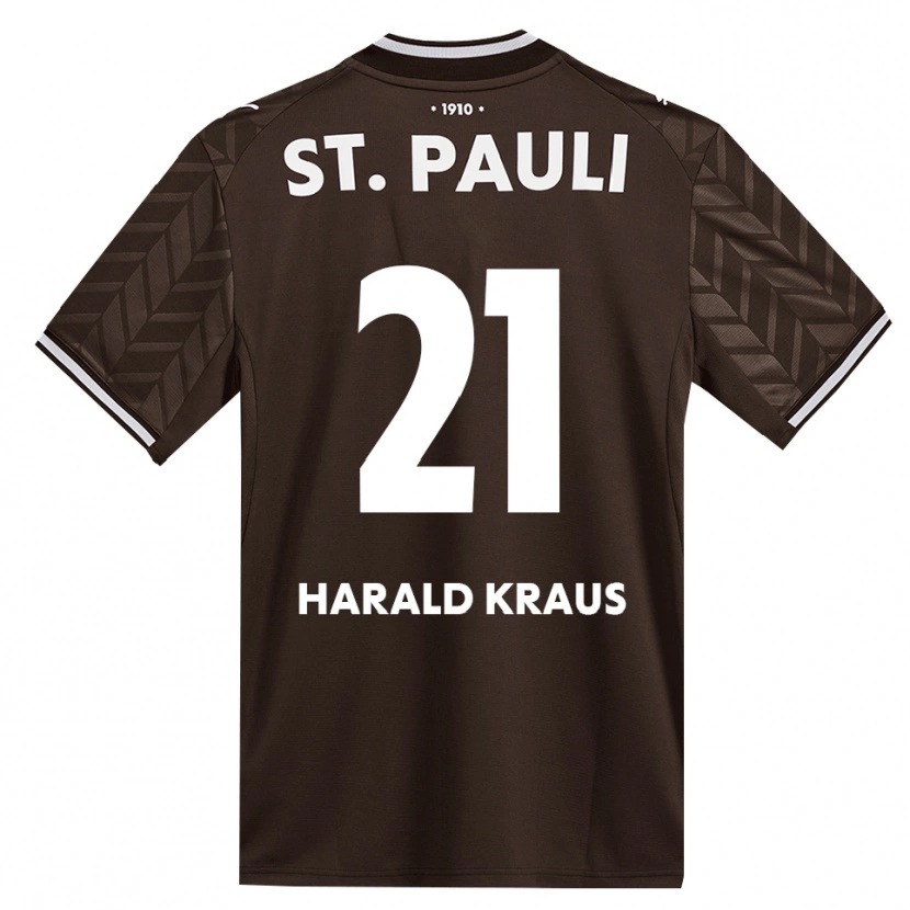 Danxen Enfant Maillot Stefan Harald Kraus #21 Café Blanc Tenues Domicile 2026/27 T-Shirt