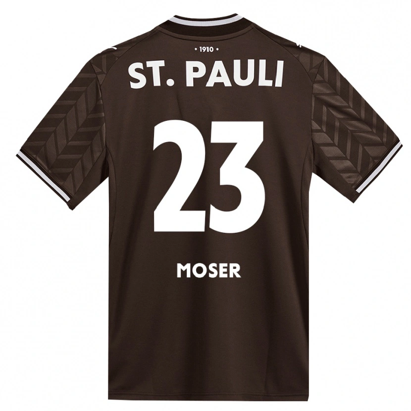 Danxen Enfant Maillot Ammon Moser #23 Café Blanc Tenues Domicile 2026/27 T-Shirt